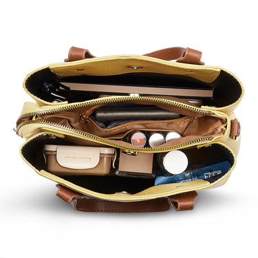 Sugarush Daniela Womenbs Vegan Leather Shoulder Bag Yellow