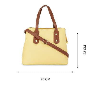 Sugarush Daniela Womenbs Vegan Leather Shoulder Bag Yellow