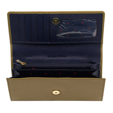 Tommy Hilfiger Mariam Womens Leather Flap Wallet Olive