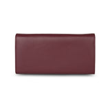Tommy Hilfiger Mariam Womens Leather Flap Wallet wine