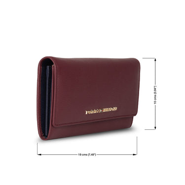 Tommy Hilfiger Mariam Womens Leather Flap Wallet wine
