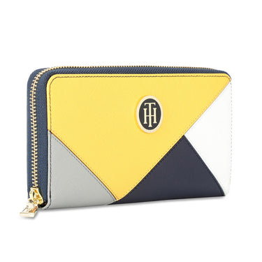 Tommy Hilfiger Natalee Womens Leather Zip Around Wallet yellow