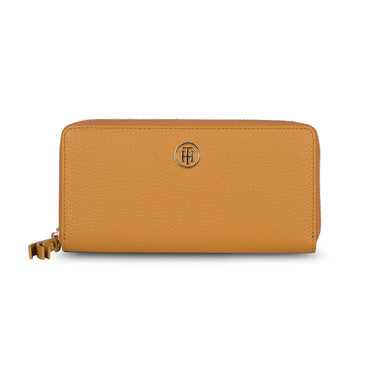 Tommy Hilfiger Amari Womens Leather Zip Around Wallet Mustard