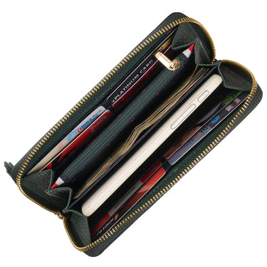 Tommy Hilfiger Amari Womens Leather Zip Around Wallet olive