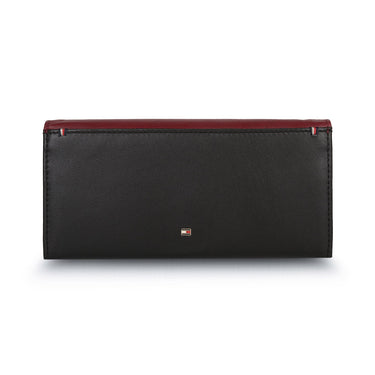 Tommy Hilfiger Taliyah Womens Leather Flap Wallet Burgundy