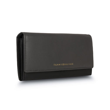 Tommy Hilfiger Taliyah Womens Leather Flap Wallet Grey