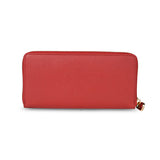 Tommy Hilfiger Claudia Womens Leather Zip Around Wallet Red