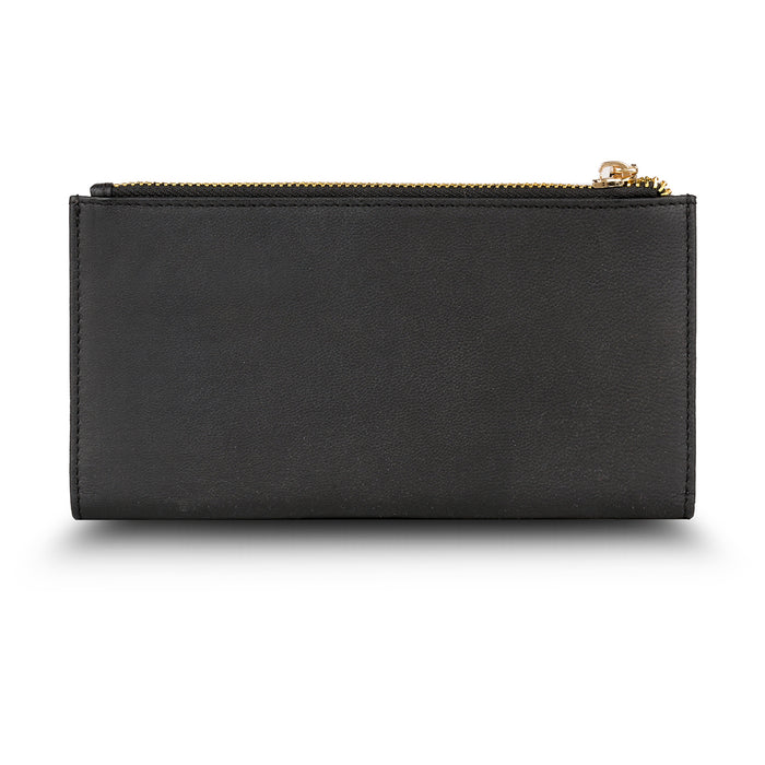 Tommy Hilfiger Sherlyn Womens Leather Tri Fold Wallet Black