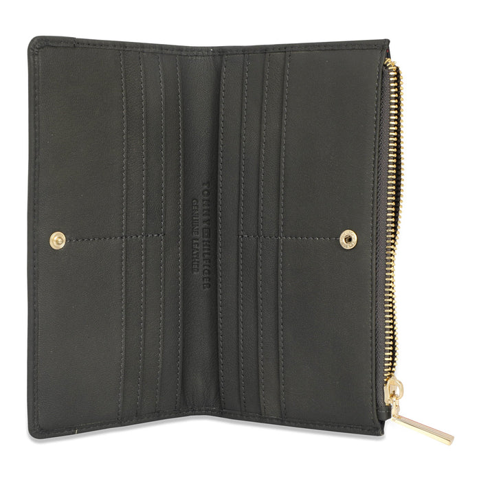 Tommy Hilfiger Sherlyn Womens Leather Tri Fold Wallet grey
