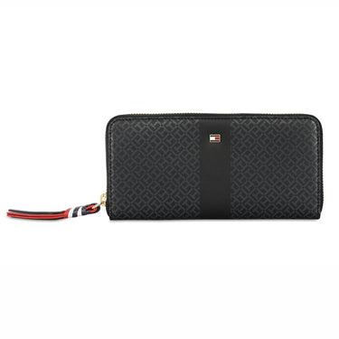 Tommy Hilfiger Yaritza Womens Leather Zip Around Wallet Black