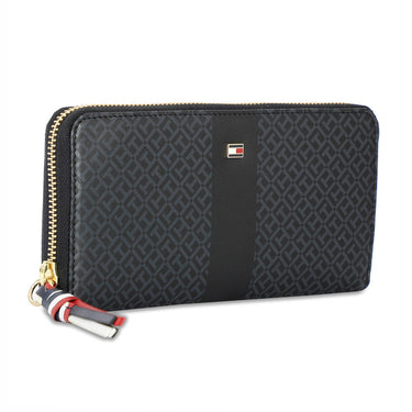 Tommy Hilfiger Yaritza Womens Leather Zip Around Wallet Black