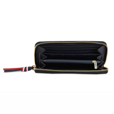 Tommy Hilfiger Yaritza Womens Leather Zip Around Wallet Black
