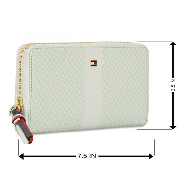 Tommy Hilfiger Yaritza Womens Leather Zip Around Wallet Green
