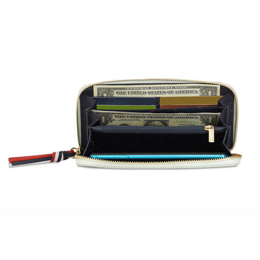Tommy Hilfiger Yaritza Womens Leather Zip Around Wallet Green