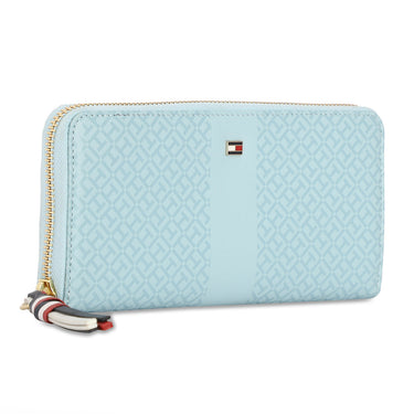 Tommy Hilfiger Yaritza Womens Leather Zip Around Wallet Blue