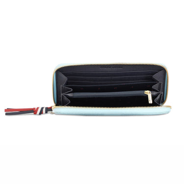 Tommy Hilfiger Yaritza Womens Leather Zip Around Wallet Blue