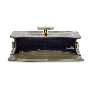 Tommy Hilfiger Katelyn Plus Cactus Textured Womenbs Vegan Leather Sling Cactus