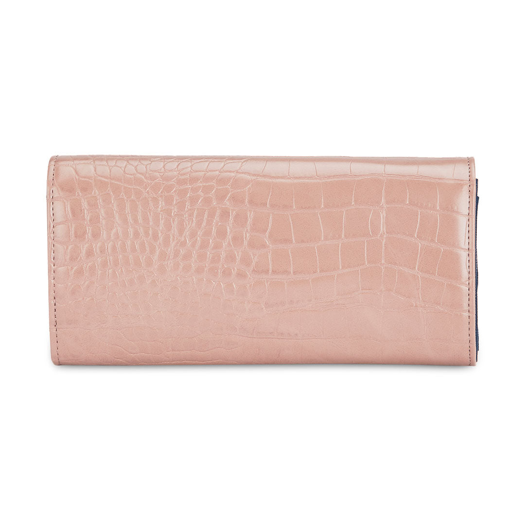 Tommy Hilfiger Jocelyn Womenbs Vegan Textured Leather Wallet Pink