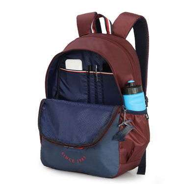 Tommy Hilfiger Milo Laptop Backpack Burgundy & Navy