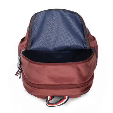 Tommy Hilfiger Milo Laptop Backpack Burgundy & Navy