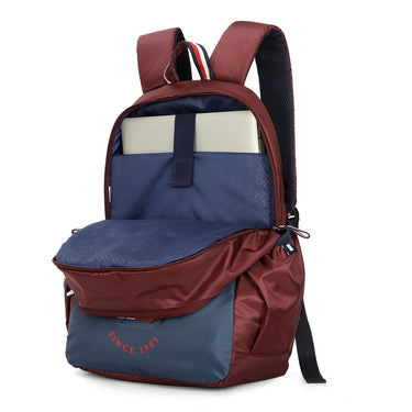 Tommy Hilfiger Milo Laptop Backpack Burgundy & Navy