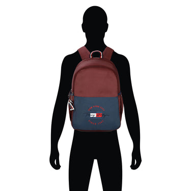 Tommy Hilfiger Milo Laptop Backpack Burgundy & Navy