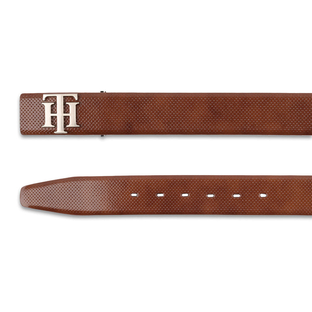 Tommy Hilfiger Yangy Pro Mens Leather Non Reversible Belt tan