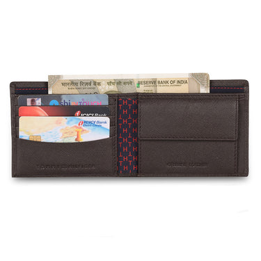 Tommy Hilfiger Riley Men Leather Global Coin Wallet Brown