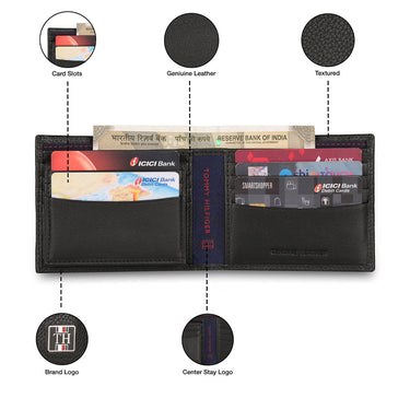 Tommy Hilfiger Cody Menbs Leather Global Coin Wallet Black