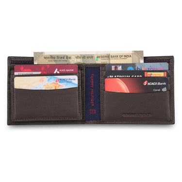 Tommy Hilfiger Cody Menbs Leather Global Coin Wallet Brown