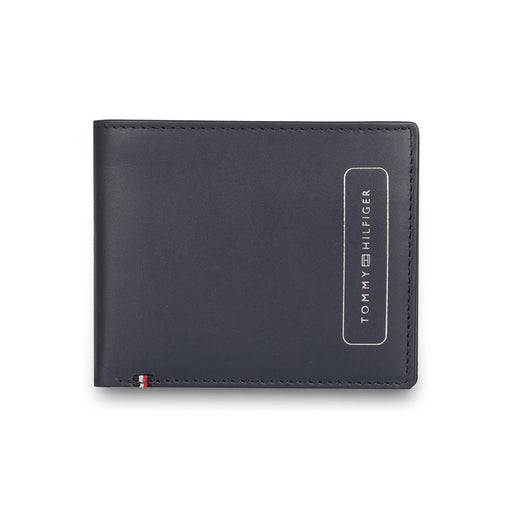 Tommy Hilfiger Seth Mens Leather Global Coin Wallet Blue
