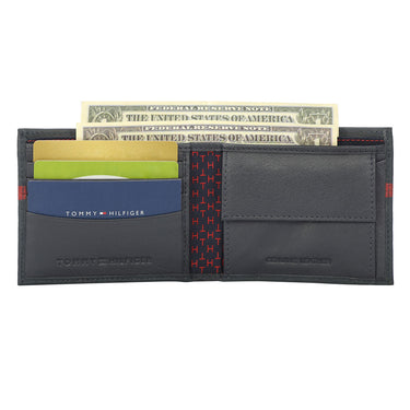 Tommy Hilfiger Arthur Men Leather Global Coin Wallet navy