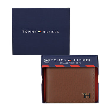 Tommy Hilfiger Cyril Men Leather Global Coin Wallet Tan