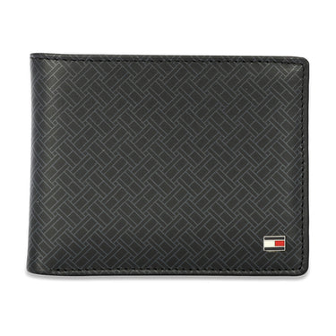 Tommy Hilfiger Anton Men Leather Passcase Wallet Black