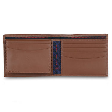 Tommy Hilfiger Anton Men Leather Passcase Wallet tan