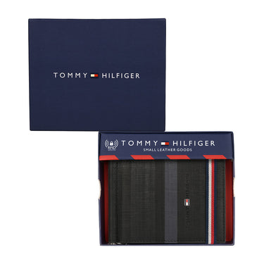 Tommy Hilfiger Joel Mens Leather Money Clip Wallet Black