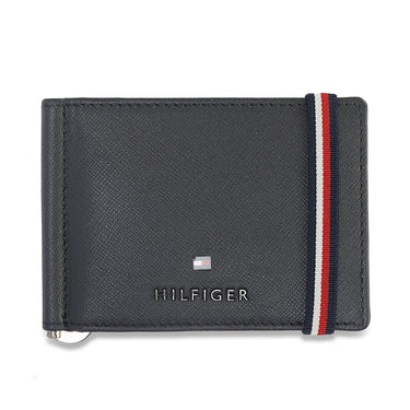 Tommy Hilfiger Riley Men Leather Money Clip navy