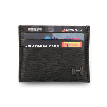 Tommy Hilfiger Finn Menbs Leather Card Holder Black