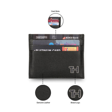 Tommy Hilfiger Finn Menbs Leather Card Holder Black