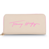 Tommy Hilfiger Sophie Womenbs Leather Zip Around Wallet Cream