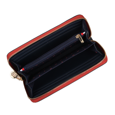Tommy Hilfiger Sophie Womenbs Leather Zip Around Wallet Navy