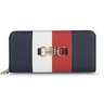 Tommy Hilfiger Lainey Womenbs Leather Zip Around Wallet Red blue
