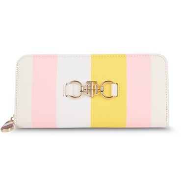Tommy Hilfiger Lainey Womenbs Leather Zip Around Wallet white