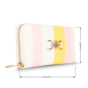 Tommy Hilfiger Lainey Womenbs Leather Zip Around Wallet white