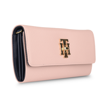 Tommy Hilfiger Paloma Womenbs Leather Flap Wallet Pink