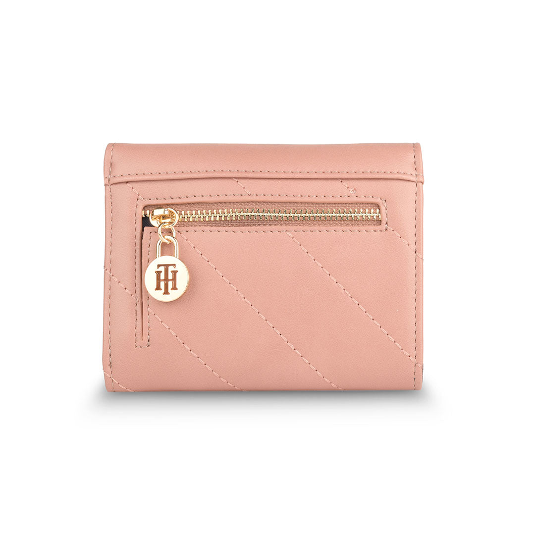 Tommy Hilfiger Zola Womenbs Leather Small Wallet Pink