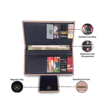 Tommy Hilfiger Alivia Womenbs Leather Flap Wallet Beige