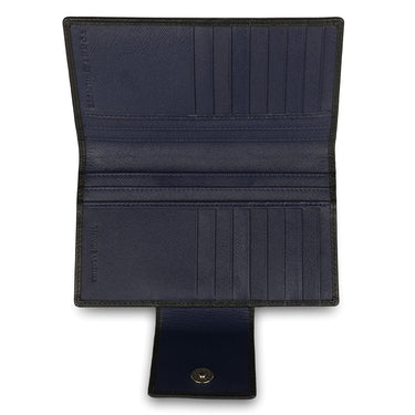 Tommy Hilfiger Alivia Womenbs Leather Flap Wallet Black