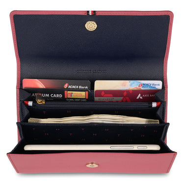 Tommy Hilfiger Ariel Womenbs Leather Flap Wallet