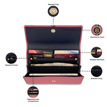 Tommy Hilfiger Ariel Womenbs Leather Flap Wallet